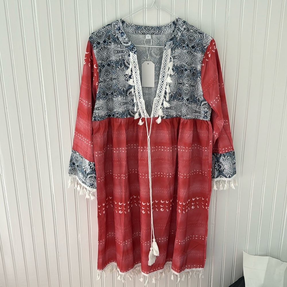 Boho Flowy Dress Large